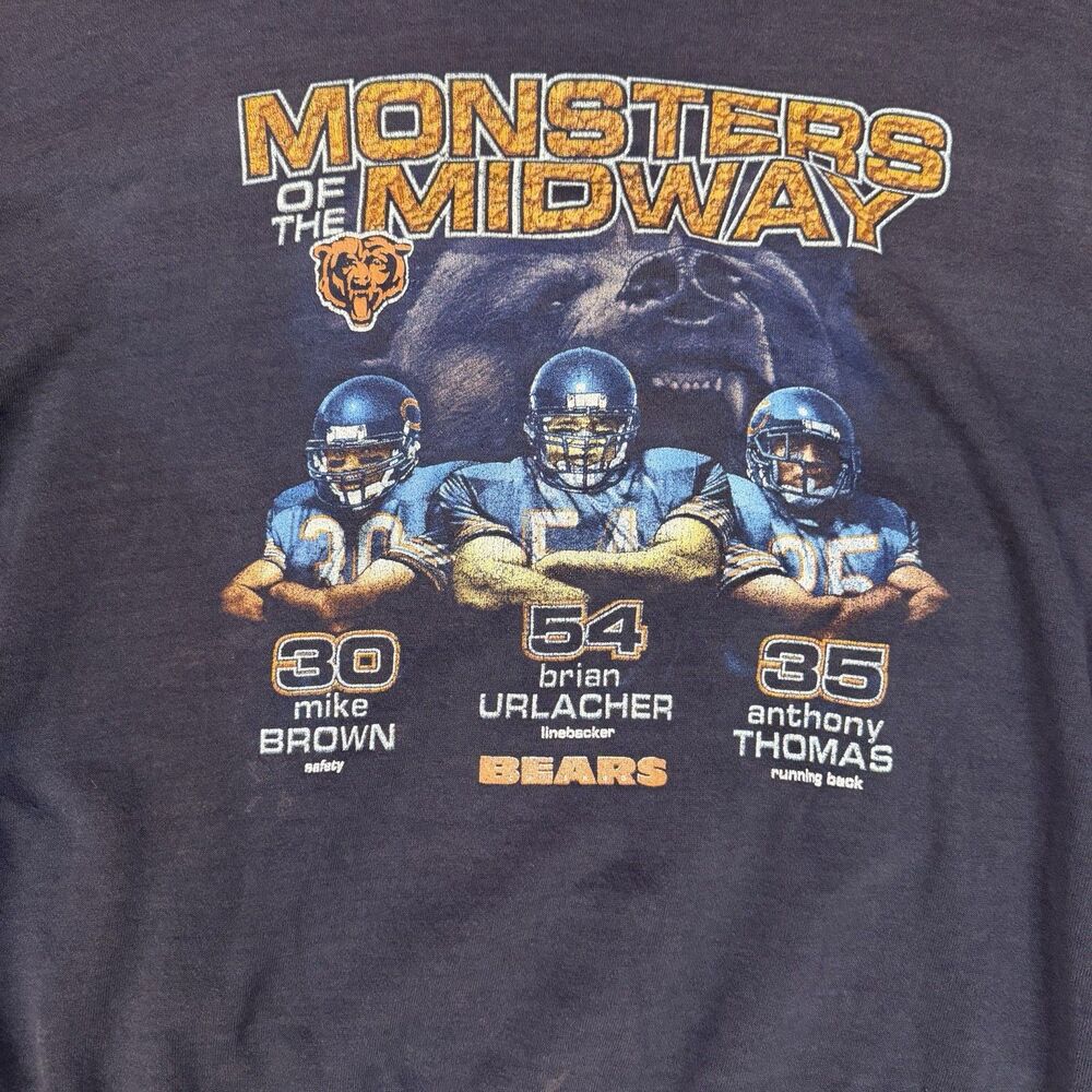 Vintage Chicago Bears Monsters Of The Midway Sweatshirt Men XL NFL Lee Urlacher